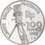 France, 100 Francs, Alfred Hitchcock, 1995, Monnaie de Paris, BE, Silver