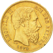 Belgique, Léopold II, 20 Francs, 1870, KM 32