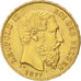 Belgio, Leopold II, 20 Francs, 20 Frank, 1877, SPL-, Oro, KM:37