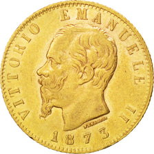 Italie, Victor Emmanuel II, 20 Lire, 1873 M, Milan, KM 10.3