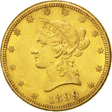 États-Unis, 10 Dollars Coronet Head, 1899 S, San Francisco, KM 102