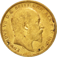 GREAT BRITAIN, Sovereign, 1910, KM #805, EF(40-45), Gold, 7.97