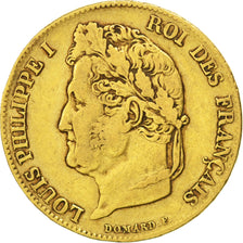 FRANCE, Louis-Philippe, 20 Francs, 1841, Paris, KM #750.1, EF(40-45), Gold,...