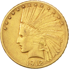 Stati Uniti, Indian Head, $10, Eagle, 1912, U.S. Mint, San Francisco, BB, Oro...