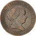 Moneta, Hiszpania, Isabel II, 5 Centimos, 1868, VF(30-35), Miedź, KM:635.2