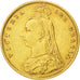 Gran Bretagna, Victoria, 1/2 Sovereign, 1887, BB+, Oro, KM:766