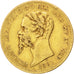 ITALIAN STATES, 20 Lire, 1861, Torino, KM #146.1, EF(40-45), Gold, 21, 6.45