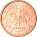 Lithouwen, 1 Centime, 2015, UNC, Copper Plated Steel