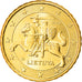 Lithuania, 10 Euro Cent, 2015, UNZ+, Nordic gold