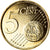 Países Bajos, 5 Centimes, Reine Beatrix, 1999, golden, SC, Plata chapada en
