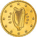 Irlanda, 10 Centimes, Celtic harp, 2009, golden, SC, Nordic gold