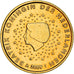 Netherlands, 1 Centime, Reine Beatrix, 2009, golden, MS(63), Silver Plated