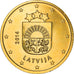 Letónia, 5 Centimes, small coat of arms of the Republic, 2014, golden, MS(63)