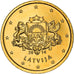 Latvia, 10 Centimes, large coat of arms of the Republic, 2014, golden, MS(63)