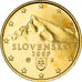 Slovakia, 1 Cent, Kriváň, 2009, golden, MS(63), Copper Plated Steel