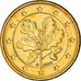 Allemagne, 1 Cent, An oak twig, 2003, golden, SPL, Copper Plated Steel