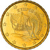 Chypre, 10 Euro Cent, Kyrenia ship, 2008, SPL+, Or nordique