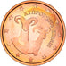 Chipre, 2 Euro Cent, Two mouflons, 2008, MS(64), Aço Cromado a Cobre