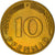 Moneda, ALEMANIA - REPÚBLICA FEDERAL, 10 Pfennig, 1949, Stuttgart, MBC+, Latón