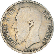 Coin, Belgium, Leopold II, Franc, 1867, F(12-15), Silver, KM:28.1