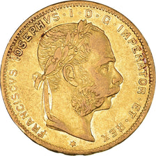 Coin, Austria, Franz Joseph I, 8 Florins-20 Francs, 1878, AU(50-53), Gold