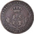 Coin, Spain, Isabel II, 5 Centimos, 1868, Barcelona, VF(20-25), Copper, KM:635.1