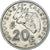 Moeda, Nova Caledónia, 20 Francs, 1972, Paris, EF(40-45), Níquel, KM:12