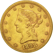 États-Unis, 10 Dollars Coronet Head, 1898, Philadelphie, KM 102