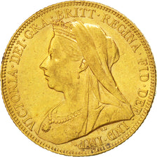 Gran Bretagna, Victoria, Sovereign, 1901, BB+, Oro, KM:785