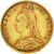 GREAT BRITAIN, 1/2 Sovereign, 1892, KM #766, AU(50-53), Gold, 3.96