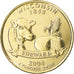Coin, United States, Wisconsin, Quarter, 2004, U.S. Mint, Philadelphia, golden