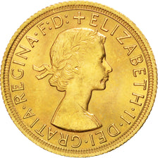 GREAT BRITAIN, Sovereign, 1965, KM #908, AU(55-58), Gold, 7.98