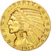 Stati Uniti, Indian Head, $5, Half Eagle, 1912, U.S. Mint, Philadelphia, BB,...