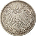 Moeda, ALEMANHA - IMPÉRIO, 1/2 Mark, 1906, Munich, VF(30-35), Prata, KM:17