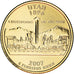 Moneda, Estados Unidos, Utah, Quarter, 2007, U.S. Mint, Denver, golden, FDC