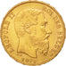 BELGIUM, 20 Francs, 20 Frank, 1875, KM #37, AU(55-58), Gold, 6.43