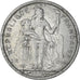 Moeda, Polinésia Francesa, 2 Francs, 1973, Paris, EF(40-45), Alumínio, KM:10