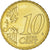 Lithuania, 10 Euro Cent, 2015, MS(63), Brass, KM:208