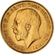 Münze, Großbritannien, George V, 1/2 Sovereign, 1913, VZ+, Gold, KM:819