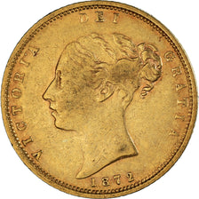 Moneta, Wielka Brytania, Victoria, 1/2 Sovereign, 1872, London, EF(40-45)