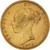 Monnaie, Grande-Bretagne, Victoria, 1/2 Sovereign, 1872, Londres, TTB, Or