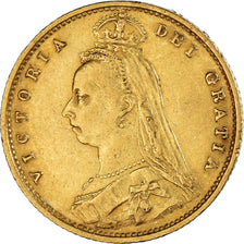 Coin, Great Britain, Victoria, 1/2 Sovereign, 1887, London, AU(50-53), Gold