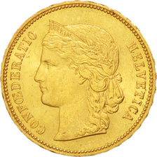 Svizzera, 20 Francs, 1896, Bern, BB+, Oro, KM:31.3