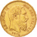 BELGIUM, 20 Francs, 20 Frank, 1870, KM #32, AU(55-58), Gold, 6.45