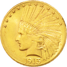 UNITED STATES, Indian Head, $10, Eagle, 1913, U.S. Mint, KM #130, AU(50-53),...