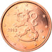 Finland, 2 Euro Cent, 2013, Vantaa, PR+, Copper Plated Steel, KM:99