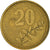 Moneta, Grecia, 20 Drachmes, 1994, MB+, Alluminio-bronzo, KM:154