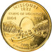 Moneta, Stati Uniti, Missouri, Quarter, 2003, U.S. Mint, SPL, Gold plated