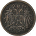 Monnaie, Autriche, Franz Joseph I, 2 Heller, 1910, TB+, Bronze, KM:2801