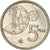 Moneta, Spagna, Juan Carlos I, 5 Pesetas, 1980 (82), BB, Rame-nichel, KM:817